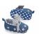 Pantofiori denim cu floricele (marime disponibila: 3-6 luni (marimea 18