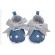 Pantofiori denim cu floricele (marime disponibila: 6-9 luni (marimea 19