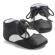 Pantofiori eleganti baieteti alb cu negru (marime disponibila: 3-6 luni