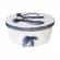 Set dantela trusou botez, cutie trusou si lumanare, ingeras, decor bleumarin,