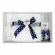 Set trusou botez, cutie trusou si lumanare, ingeras, fundita bleumarin,