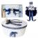 Set trusou botez, cutie trusou si lumanare, ursulet, dantela bleumarin,