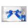 Set trusou botez si cutie trusou, ingeras, fundita albastra cu buline, denikos®