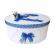 Set trusou botez si cutie trusou, ursulet, dantela albastra, denikos® 456