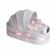 Trusou botez in landou si lumanare cu floricele, decor roz denikos® 105