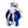 Trusou botez in landou si lumanare cu iepuras, decor albastru denikos® 173