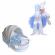 Trusou botez in landou si lumanare cu iepuras, decor bleu denikos® 106