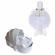 Trusou botez in landou si lumanare cu ursuleti, decor alb denikos® 100