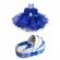 Trusou botez in landou si lumanare dantela si ingeras, decor albastru denikos®