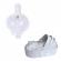 Trusou botez in landou si lumanare glob cu ingeras, decor alb denikos® 163