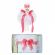 Lumanare botez glob cu ingeras si trusou botez dantela, decor corai, denikos®