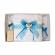 Lumanare botez glob cu ingeras si trusou botez dantela, decor turcoaz, denikos®