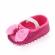 Pantofiori roz ciclamen cu sclipici si fundita (marime disponibila: 9-12 luni