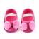 Pantofiori roz ciclamen cu sclipici si fundita (marime disponibila: 9-12 luni