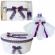 Set dantela trusou botez, cutie trusou si lumanare, ingeras, decor mov,
