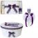 Set trusou botez, cutie trusou si lumanare, dantela si ingeras, decor mov,