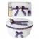 Set trusou botez si cutie trusou, ursulet, dantela mov, denikos® 463