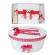 Set trusou botez si cutie trusou, ursulet, dantela rosie, denikos® 464