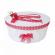 Set trusou botez si cutie trusou, ursulet, dantela rosie, denikos® 464