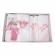 Trusou botez cu mesaj si lumanare cu iepuras, decor roz, denikos® 546