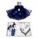 Trusou botez cu mesaj si lumanare dantela si ingeras, decor bleumarin, denikos®