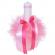 Trusou botez cu mesaj si lumanare pentru fetita, floricele, decor roz, denikos®