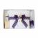 Trusou botez cu ursulet si lumanare glob, dantela si ursuleti, decor mov,