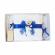 Trusou botez cu ursulet si lumanare glob, dantela si ursuleti, decor albastru,