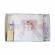 Trusou botez cu ursulet si lumanare glob, dantela si ursuleti, decor lila,