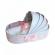 Trusou botez in landou si lumanare cu rochita si ingeras, decor roz denikos® 167