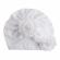 Caciulita tip turban cu floricele cu perlute (marime disponibila: 3-6 luni