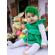 Caciulita tip turban cu floricele cu perlute (marime disponibila: 3-6 luni