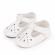Pantofiori albi cu puncte decupate (marime disponibila: 6-9 luni (marimea 19