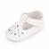 Pantofiori albi cu puncte decupate (marime disponibila: 6-9 luni (marimea 19