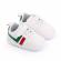 Adidasi albi cu insertie rosie si verde (marime disponibila: 9-12 luni (marimea