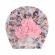 Caciulita tip turban cu floricele aplicate (marime disponibila: 6-9 luni