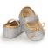 Pantofiori argintii cu fundita aurie (marime disponibila: 12-18 luni (marimea