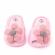 Pantofiori decupati roz cu margareta roz (marime disponibila: 3-6 luni (marimea