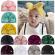 Caciulita tip turban din catifea cu perlute (marime disponibila: 3-6 luni