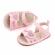 Sandalute roz pentru fetite - love (marime disponibila: 3-6 luni (marimea 18