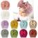 Caciulita tip turban cu fundita din tulle aplicata (marime disponibila: 6-9