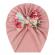 Caciulita tip turban cu fundita inflorata (marime disponibila: 6-9 luni