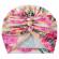 Caciulita tip turban inflorata cu fundite in fata (marime disponibila: 6-9 luni