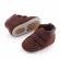 Ghetute maro inchis din material tip piele intoarsa (marime disponibila: 6-9