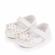 Pantofiori albi cu sclipici si fundita (marime disponibila: 6-9 luni (marimea