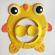 Aparatoare de sampon ajustabila - little frog (culoare: bleu)