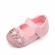 Pantofiori roz cu sclipici si floricele (marime disponibila: 6-9 luni (marimea