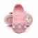 Pantofiori roz cu sclipici si floricele (marime disponibila: 6-9 luni (marimea