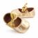 Pantofiori aurii din lac cu puncte argintii (marime disponibila: 6-9 luni