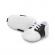 Pantofiori eleganti albi cu insertie neagra (marime disponibila: 9-12 luni